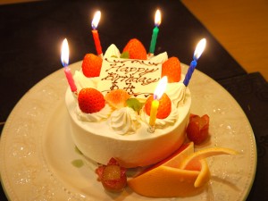 サプライズの誕生日ケーキ