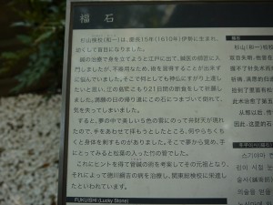 江ノ島　福石（説明文・接写）