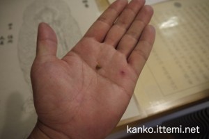 塗香で手を清める