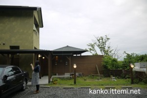 月宿 楽(らっく)の露天風呂側から